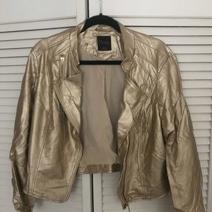 Pleather jacket GOLD